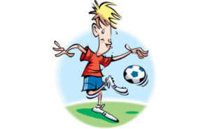 soccer player cartoon